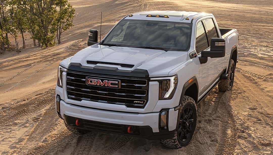 2024 GMC sierra 2500 driving over sand