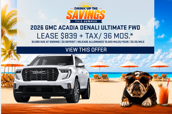 2026 GMC Acadia Denali Ultimate Lease Offer | Santa Clarita GMC Specials