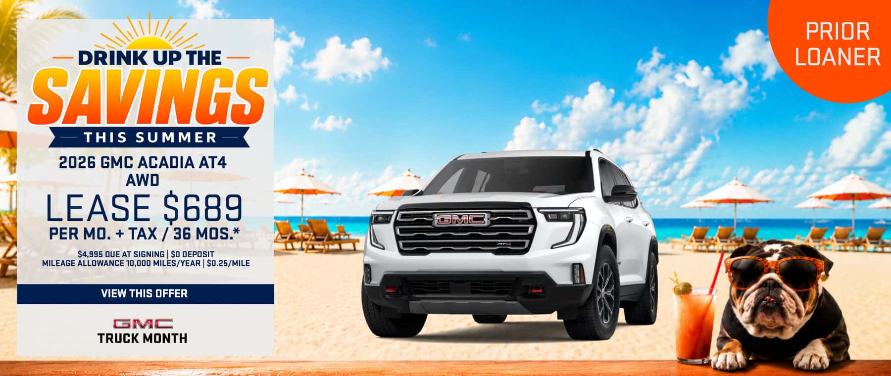2026 GMC Acadia AT4 courtesy vehicle lease at Magic GMC Valencia