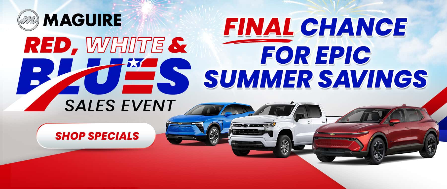 Red, White, & Blues Sales Event Final Days