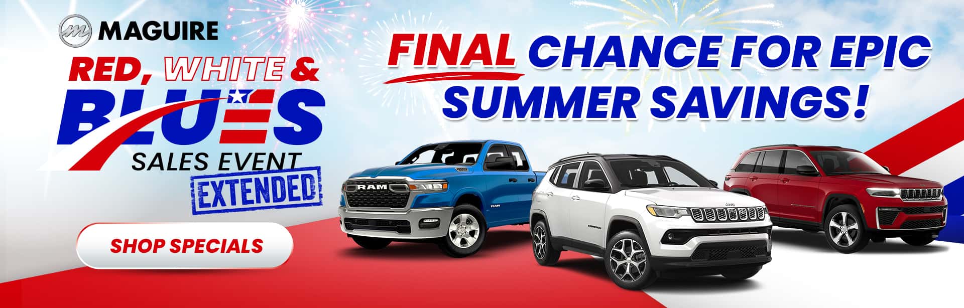 Red, White, & Blues Sales Event Has Been Extended Final Days