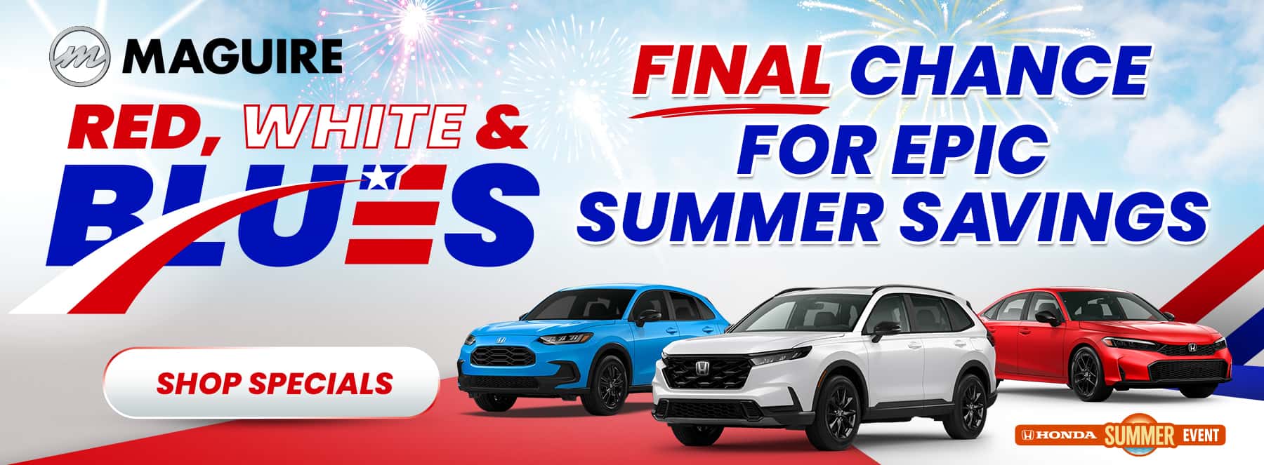Red, White, & Blues Sales Event Final Days