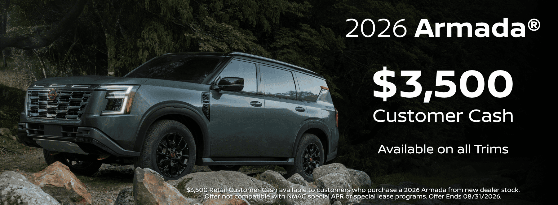 2026 Nissan Armada $3,500 Customer Cash