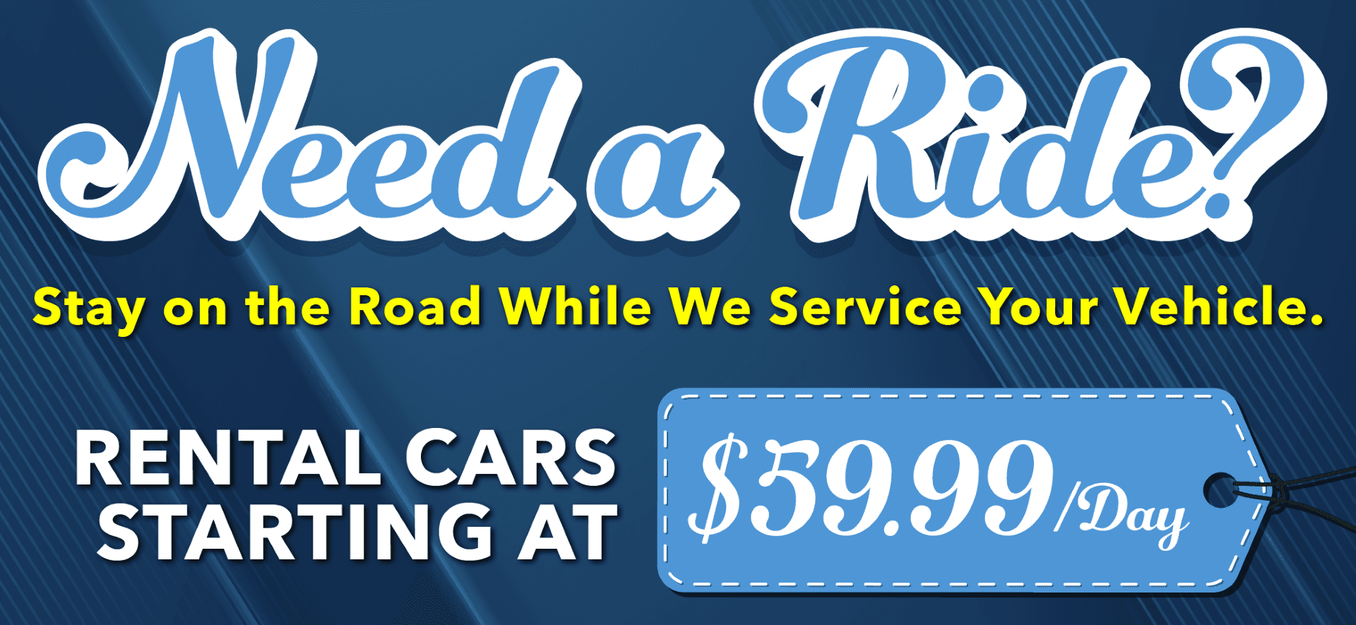 Need a Ride? Rental Cars Starting at $39.99 a Day