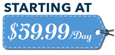 Starting at $59.99 per Day