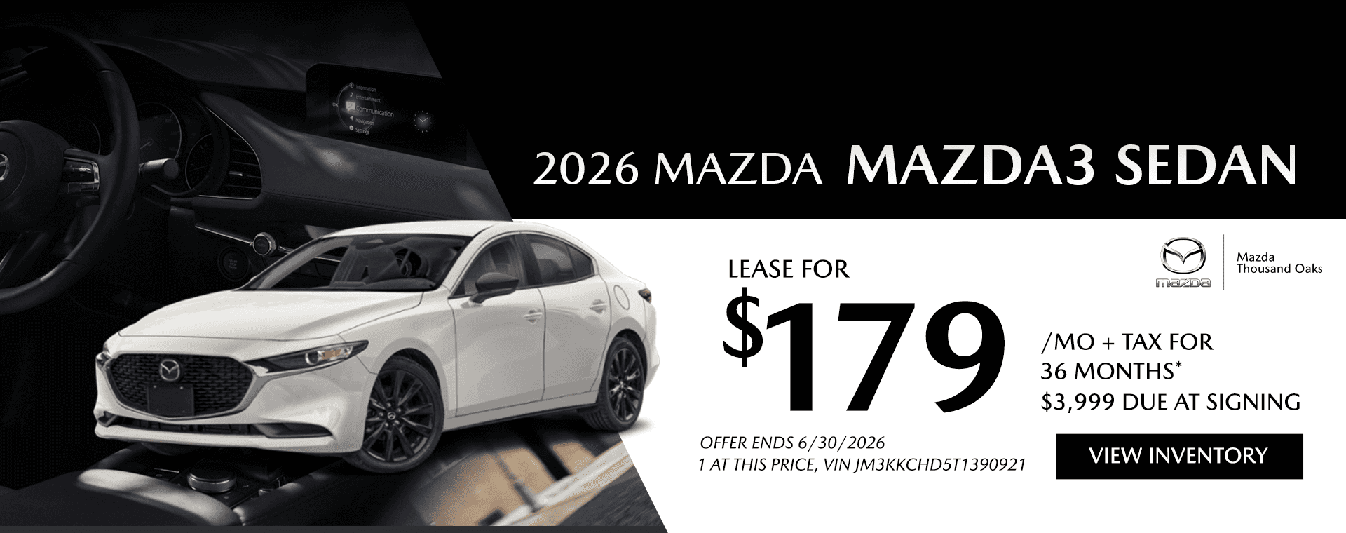 Mazda TO 2026 June Banners Mobile 26 Mazda3 S Select Sport