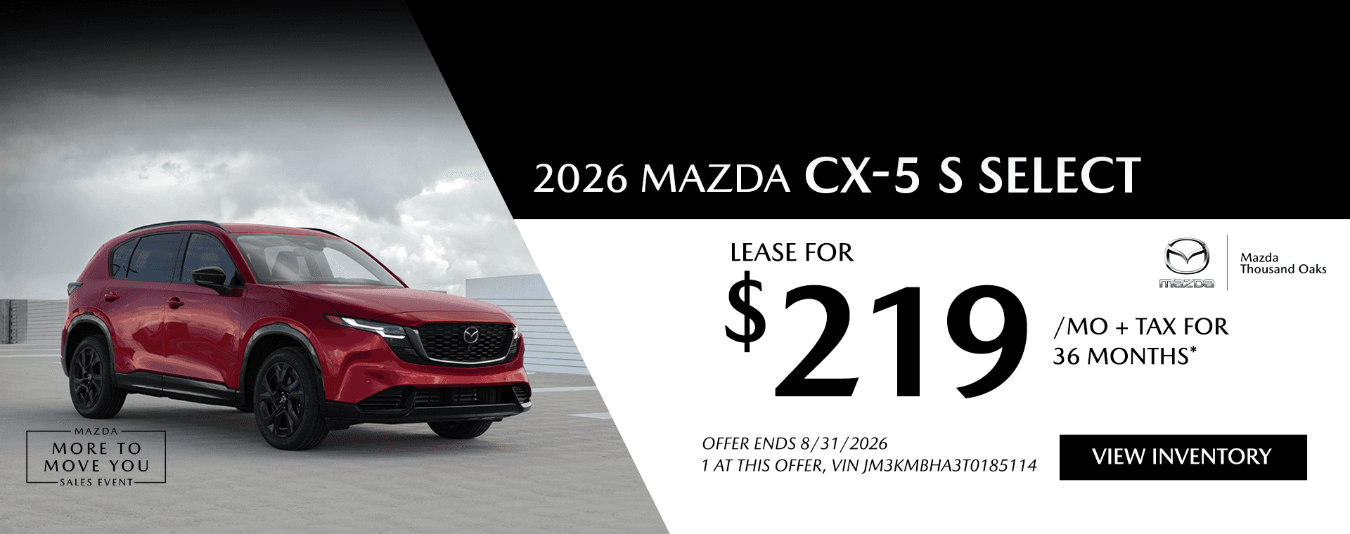 Mazda TO 2026 Aug Banners 26 CX5