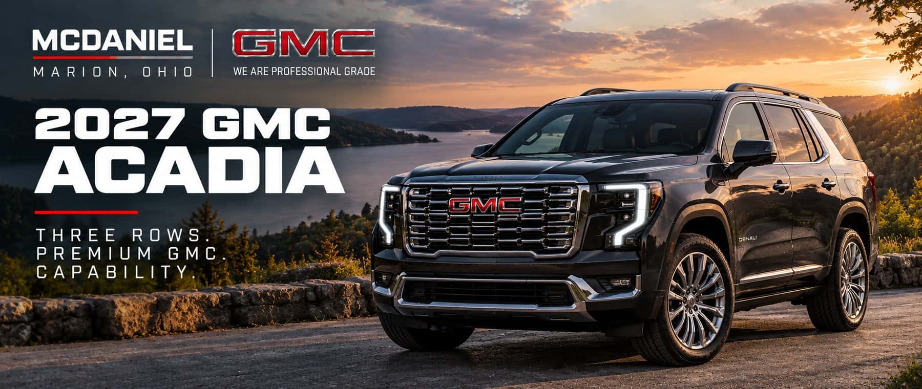 2027 GMC Acadia Denali three-row SUV at McDaniel GMC in Marion, Ohio