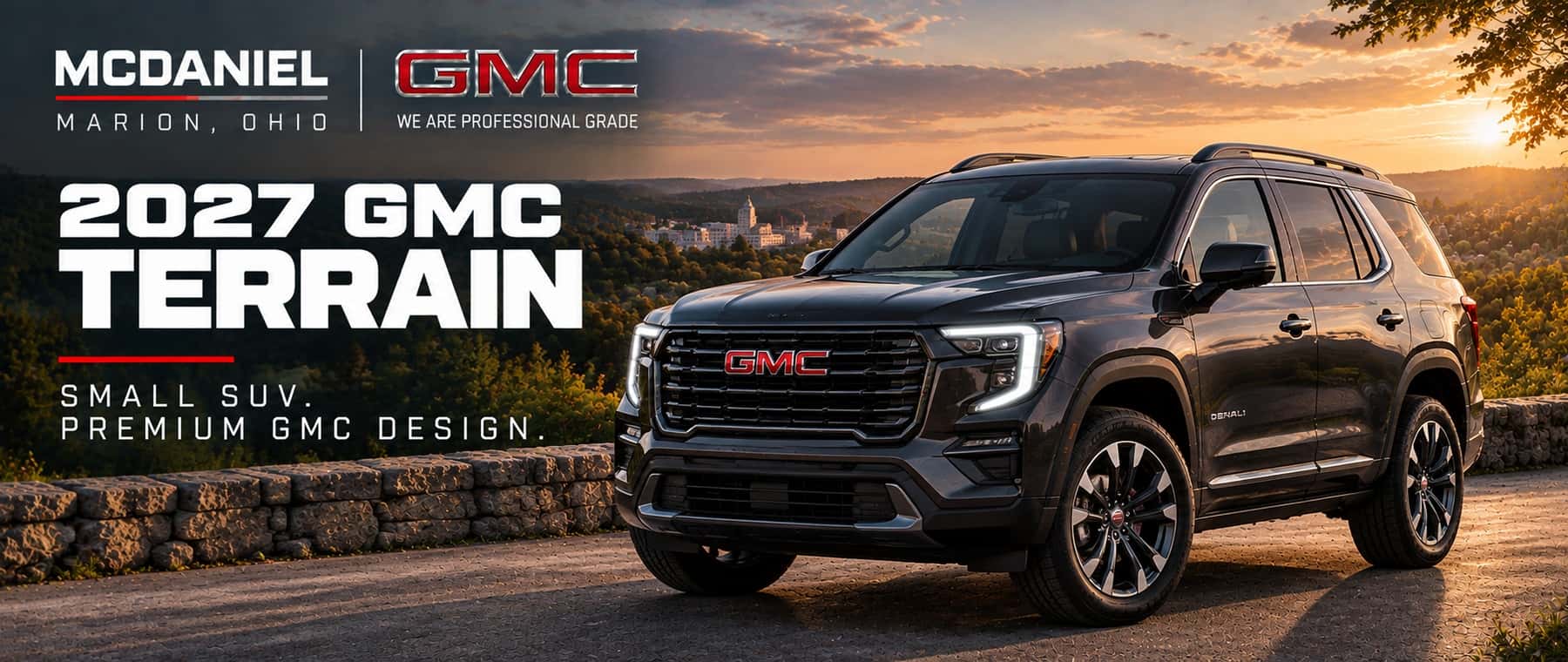 2027 GMC Terrain Denali compact SUV at McDaniel GMC in Marion, Ohio