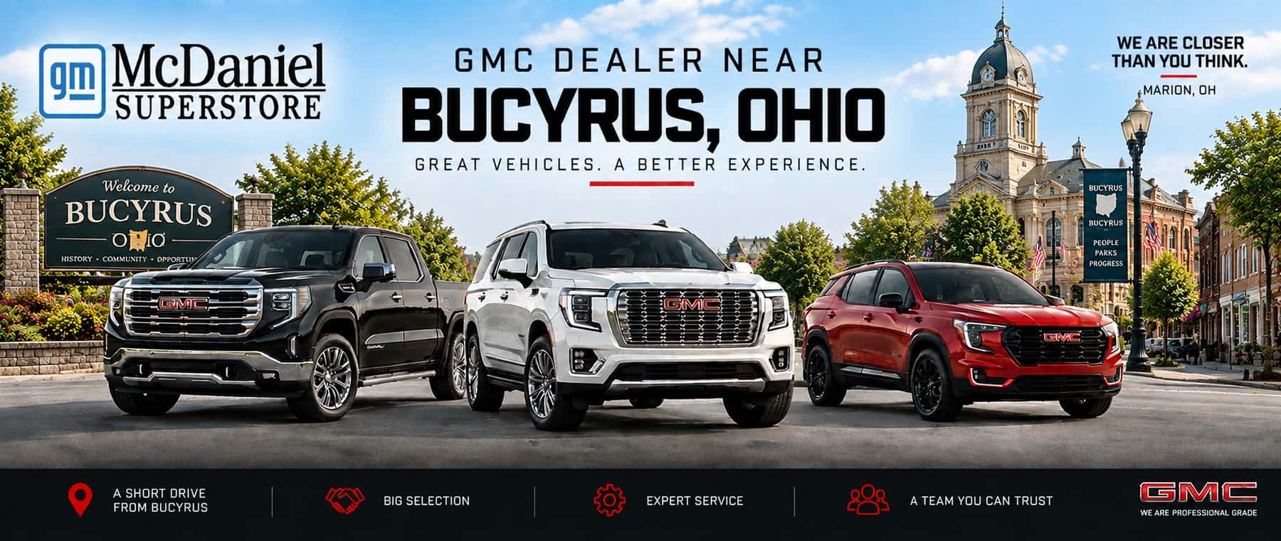 McDaniel GMC serving Bucyrus, Ohio with GMC Sierra, Yukon and Terrain vehicles