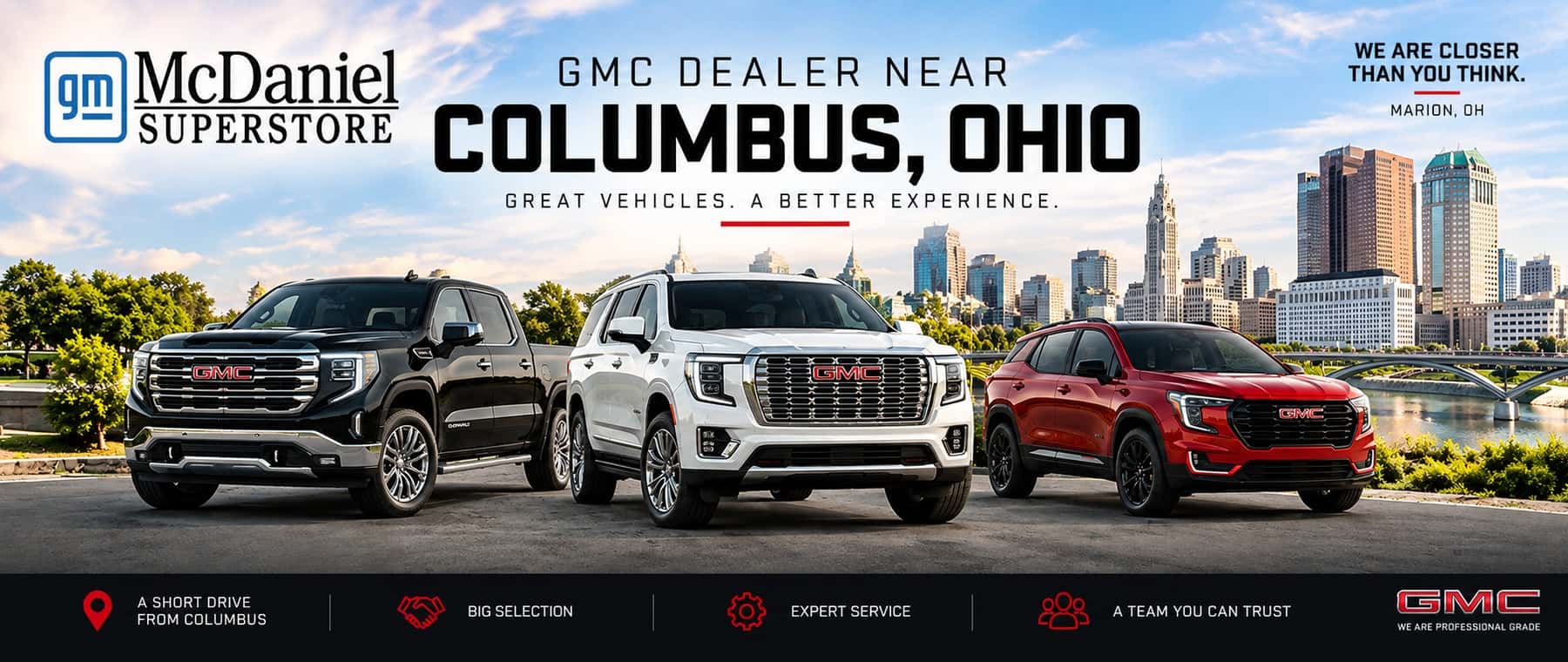 McDaniel GMC serving Columbus, Ohio with GMC Sierra, Yukon and Terrain vehicles