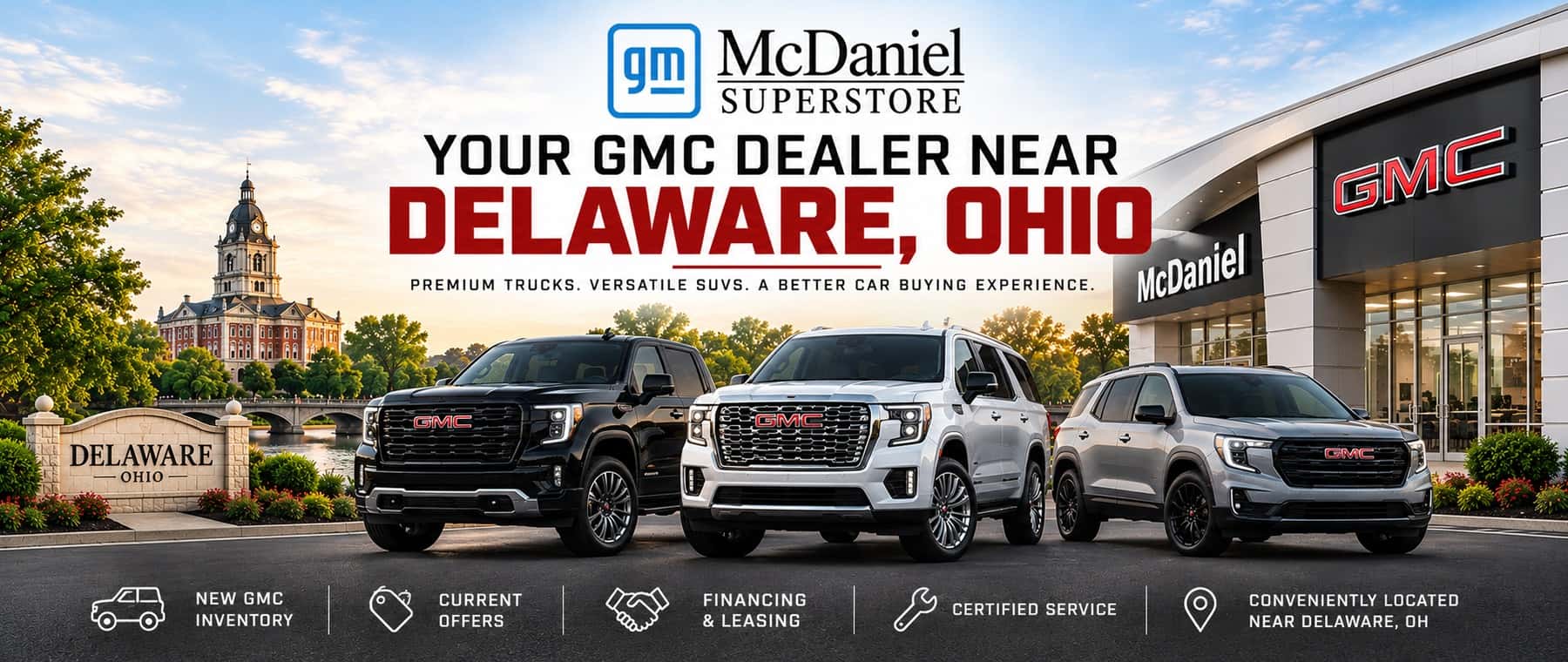 McDaniel GMC serving Delaware, Ohio with new GMC Sierra, Yukon and Terrain vehicles