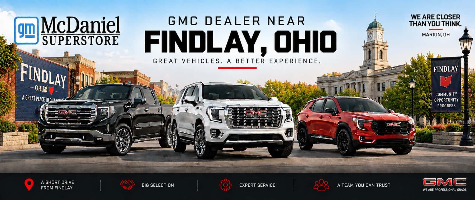 McDaniel GMC serving Findlay, Ohio with GMC Sierra, Yukon and Terrain vehicles