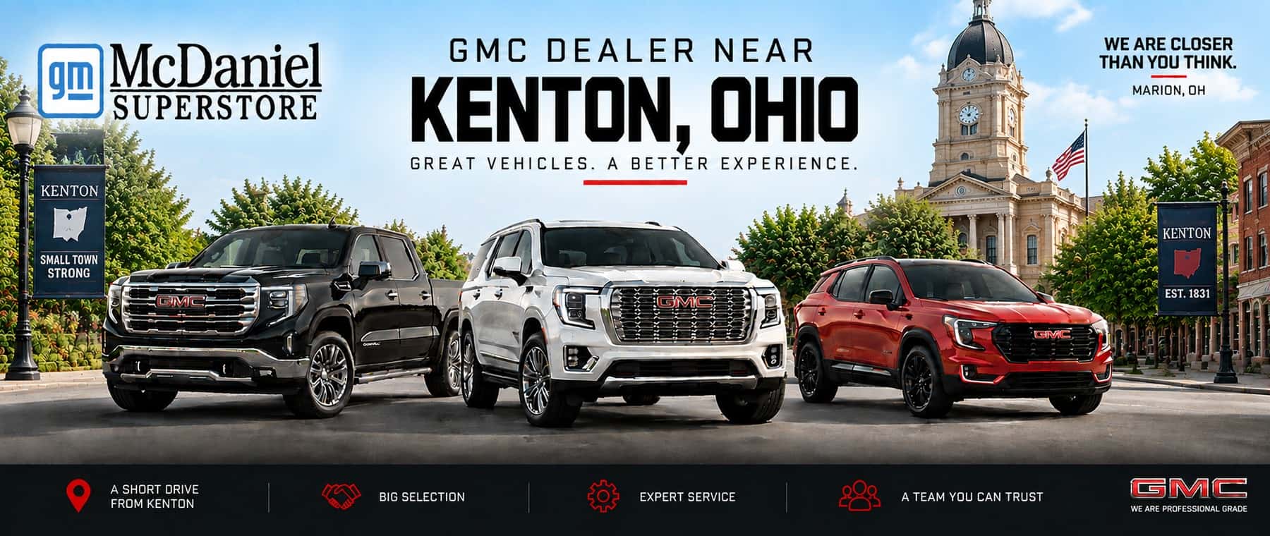 McDaniel GMC serving Kenton, Ohio with GMC Sierra, Yukon and Terrain vehicles