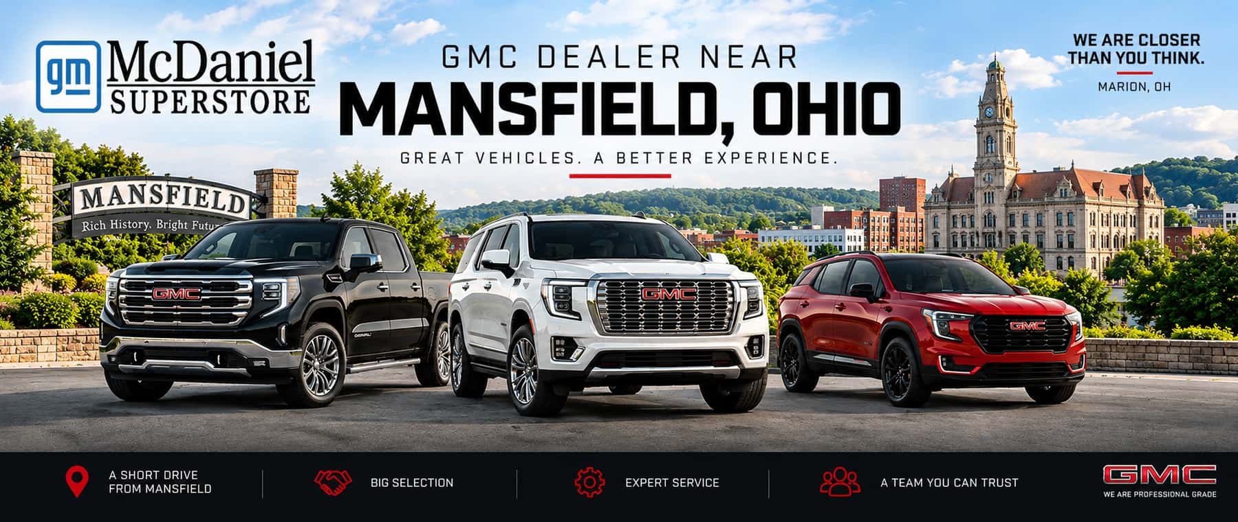 McDaniel GMC serving Mansfield, Ohio with GMC Sierra, Yukon and Terrain vehicles