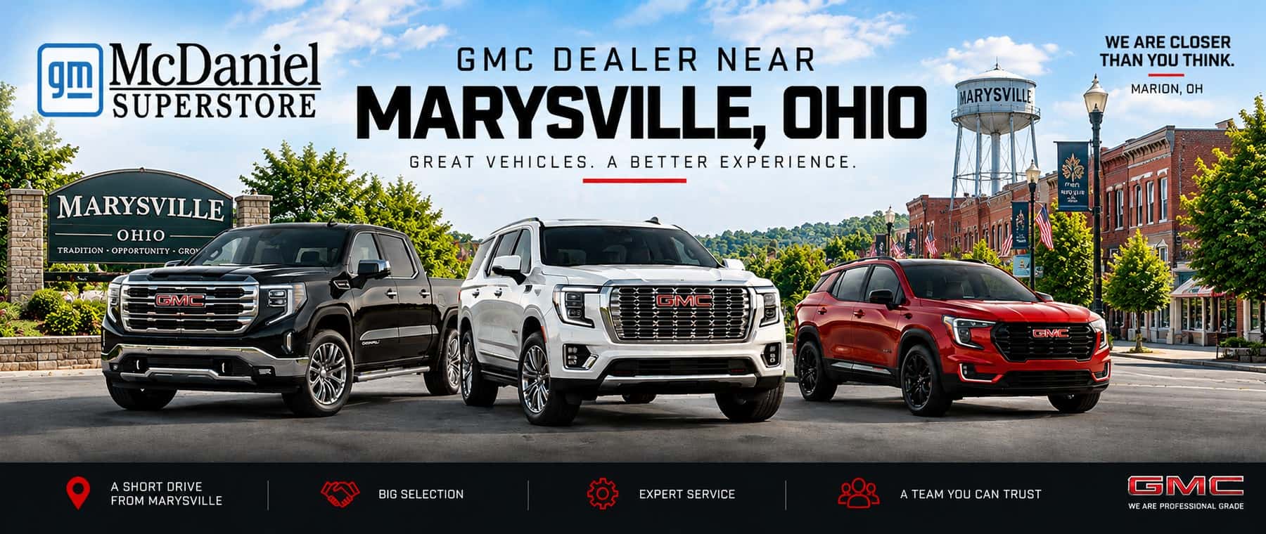 McDaniel GMC serving Marysville, Ohio with GMC Sierra, Yukon and Terrain vehicles