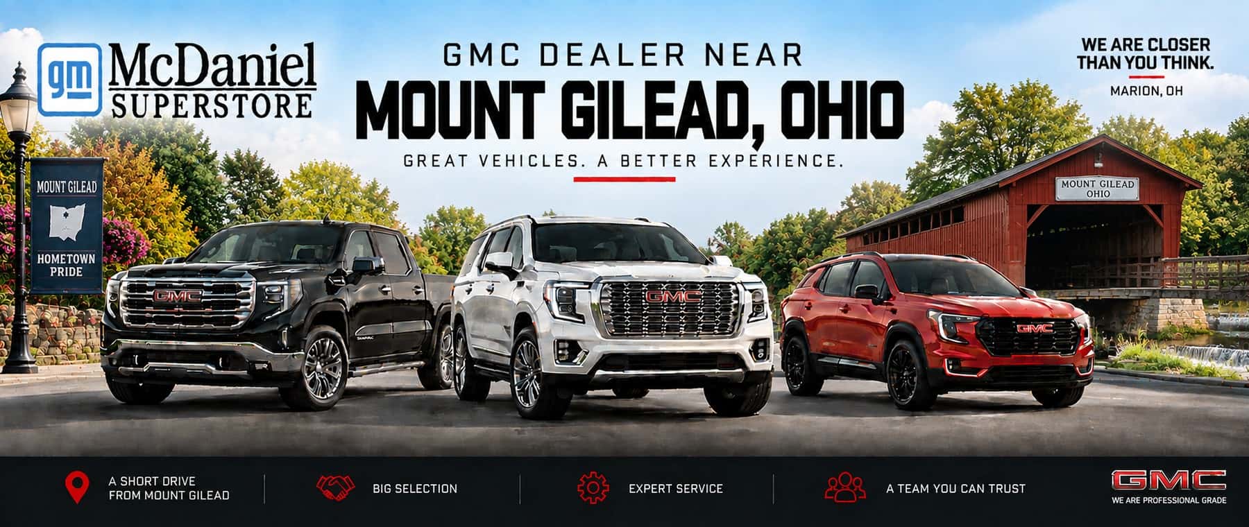 McDaniel GMC serving Mount Gilead, Ohio with GMC Sierra, Yukon and Terrain vehicles