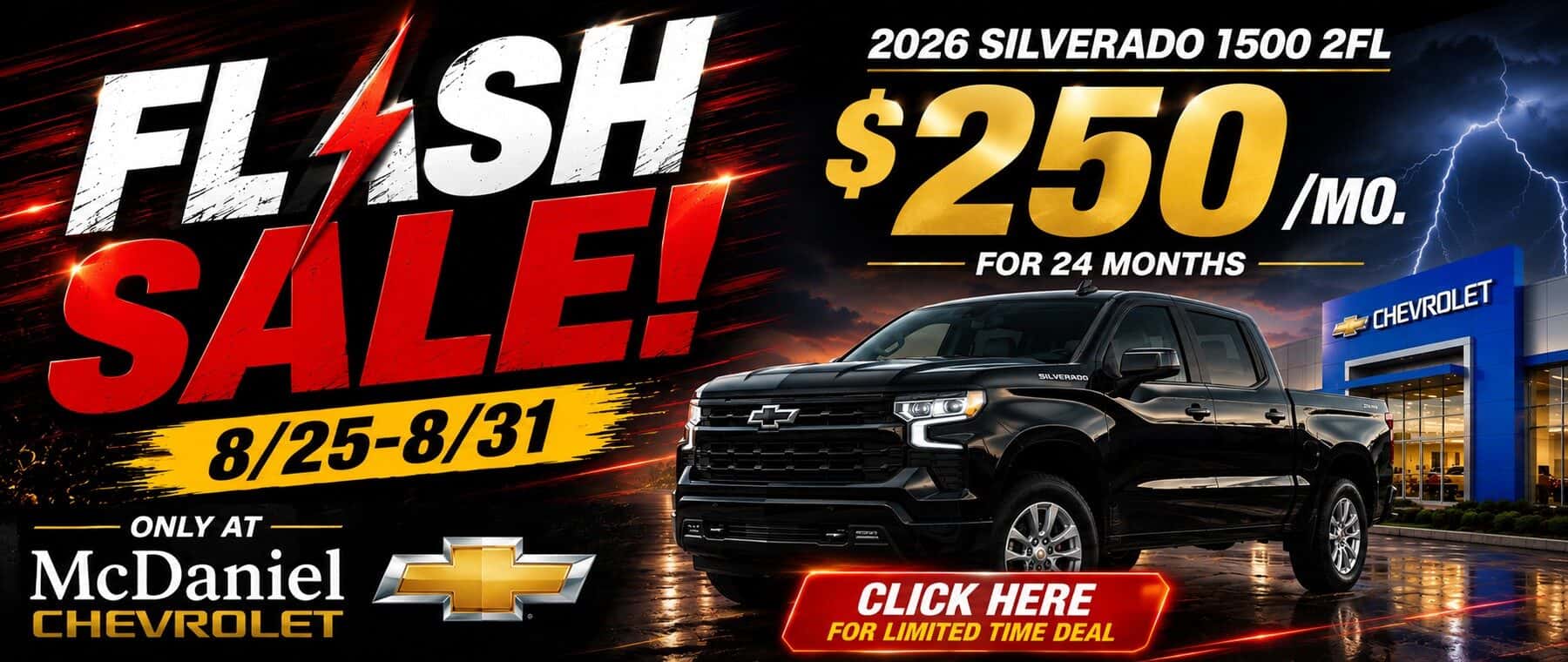 SILVERADO FLASH SALE