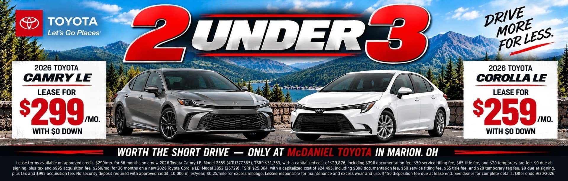 corolla and camry lease deals in marion