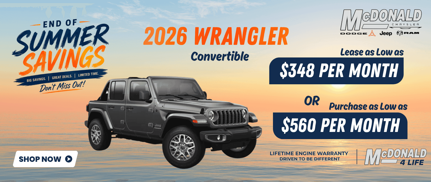 August Wrangler Summer Savings