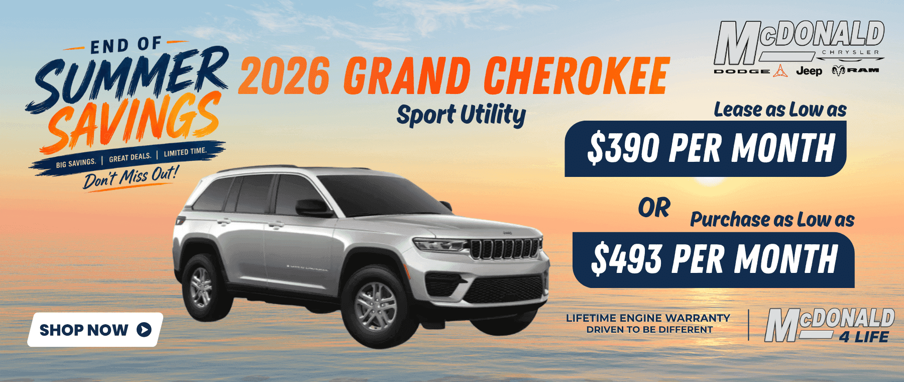 August Grand Cherokee Summer Savings