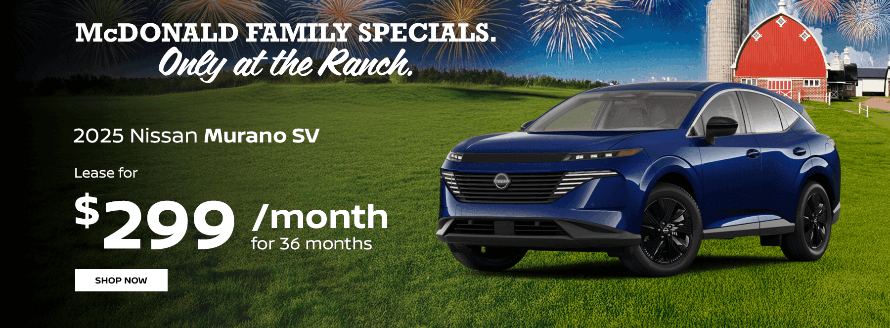 2025 Nissan Murano SV Lease for $299 per month for 36 months