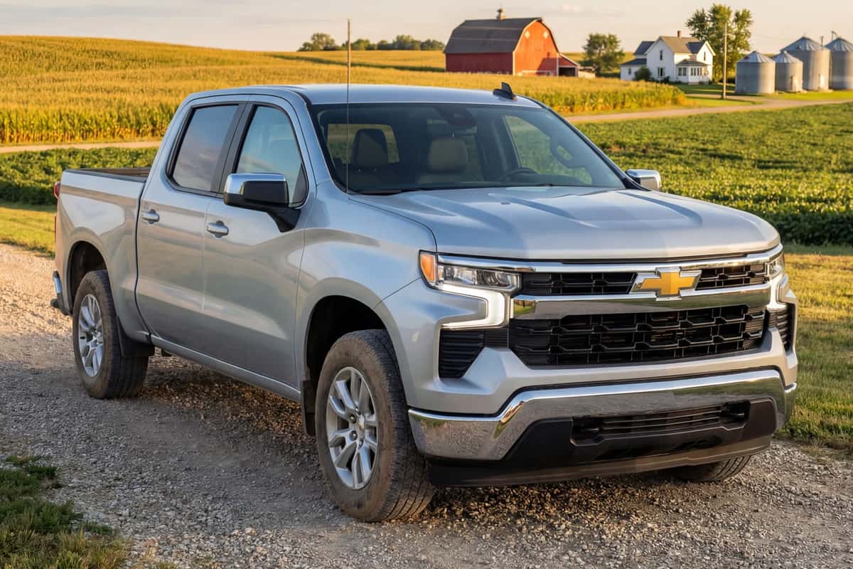 Chevrolet truck parked on a country road