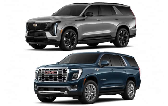 Cadillac Escalade vs GMC Yukon Denali comparison