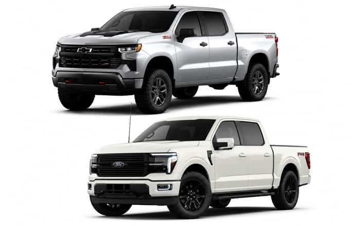 Chevrolet Silverado 1500 vs Ford F-150 comparison