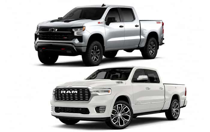 Chevrolet Silverado 1500 vs Ram 1500 comparison