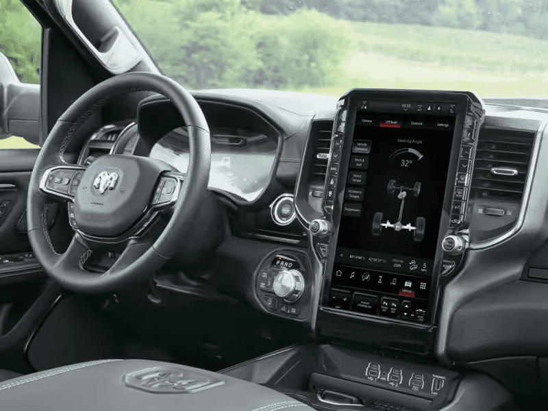 Ram 1500 technology displays and towing features