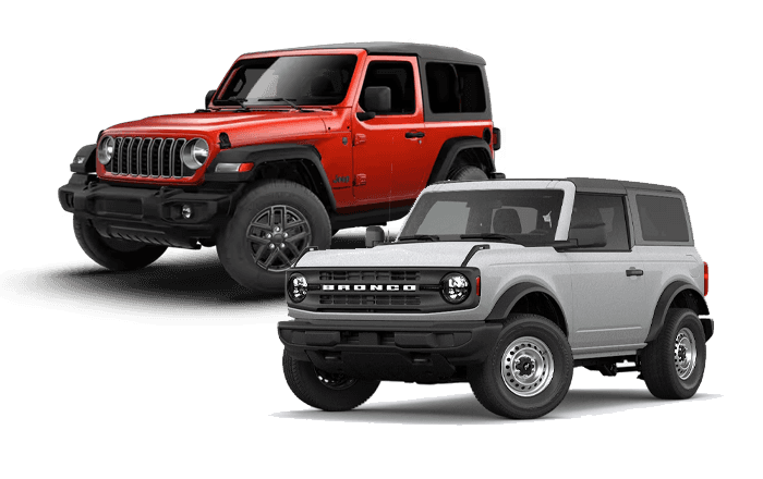 Jeep Wrangler and Ford Bronco comparison