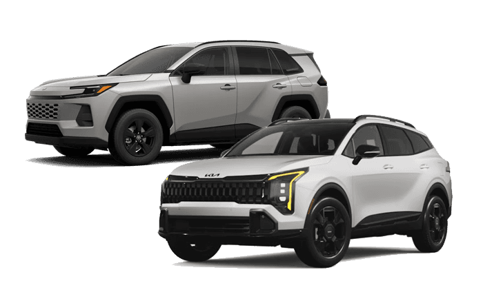 Toyota RAV4 and Kia Sportage Hybrid comparison