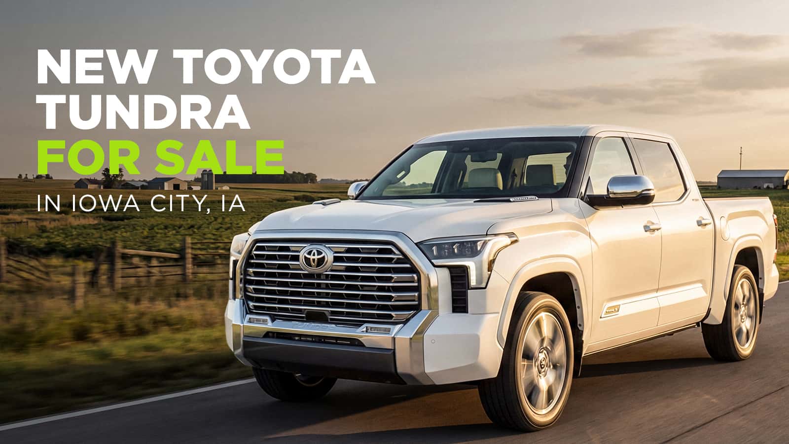 New Toyota Tundra for Sale in Iowa City - Tundra diving in rural Iowa City farmland
