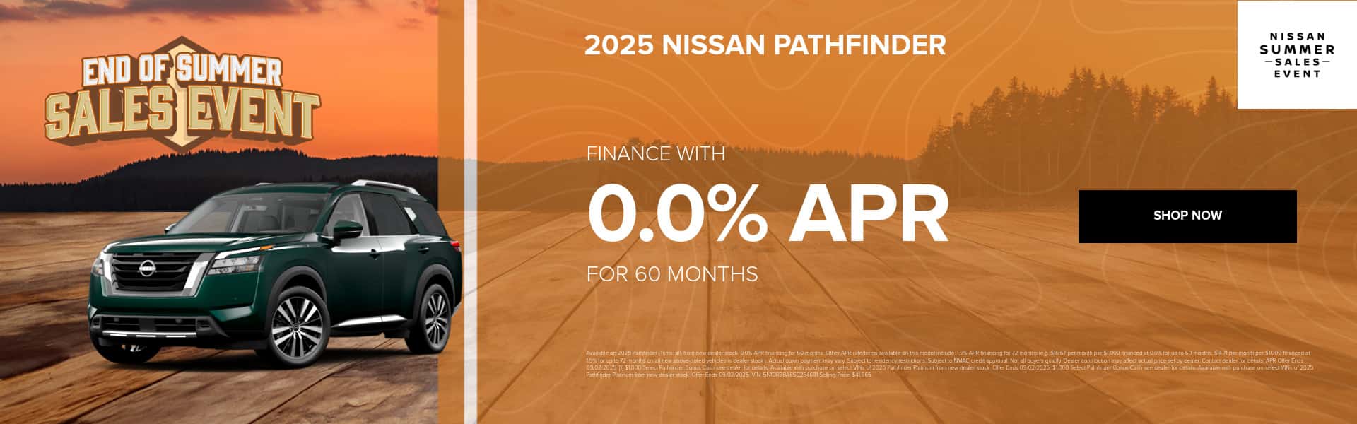 2025 Nissan Pathfinder. 0.0% APR for 60 months