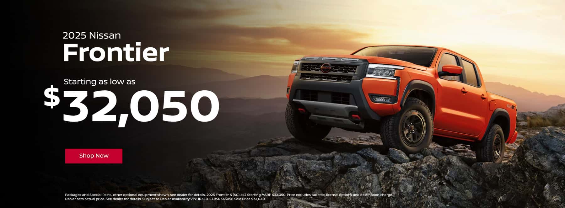2025 Nissan Frontier, starting as low as $32,050