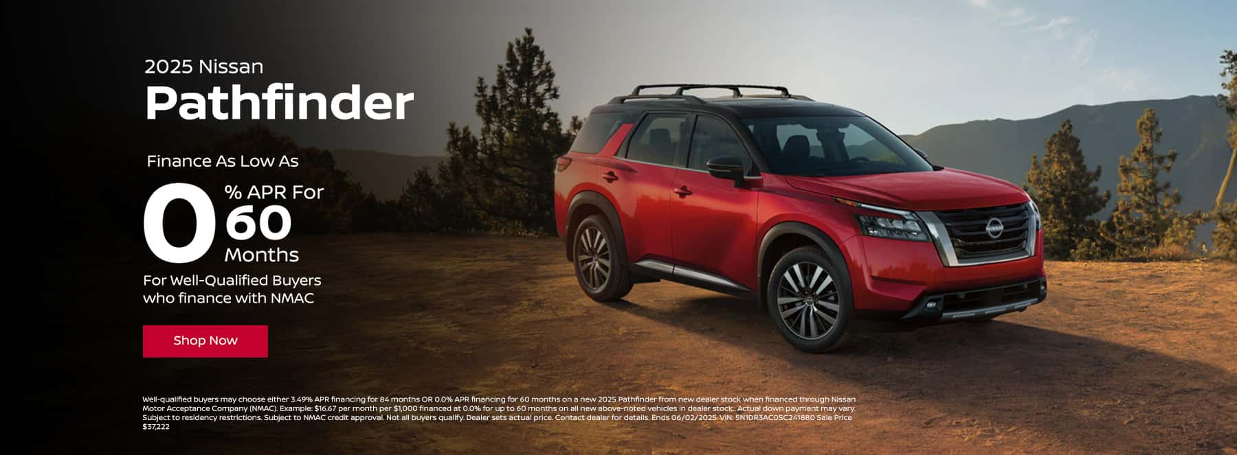 2025 Nissan Pathfinder, 0% for 60 months