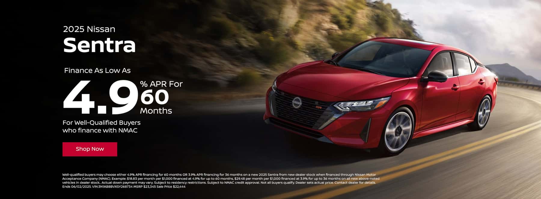2025 Sentra, 4.9% for 60 months