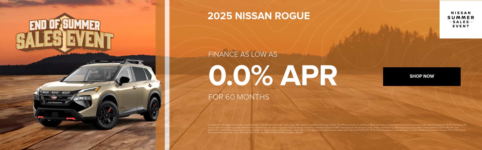 2025 Nissan Rogue, 0.0% APR for 60 months
