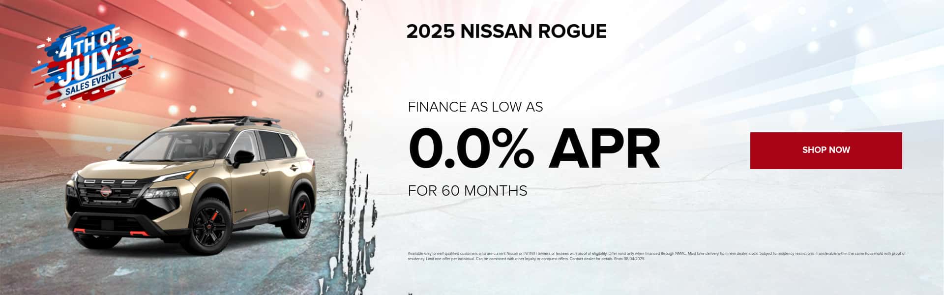 2025 Nissan Rogue, 0.0% APR for 60 Months