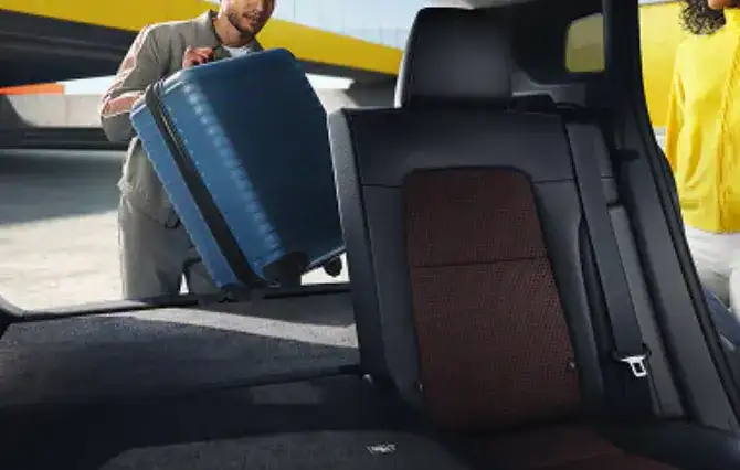 2027 Nissan Kicks cargo area with rear seats folded