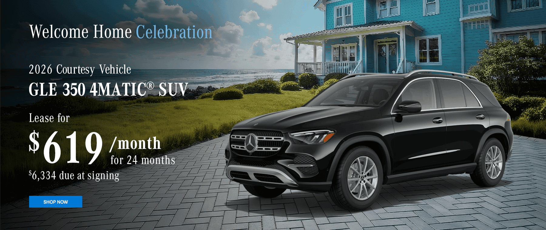 2026 GLE 350 4MATIC SUV Subtext Lease for $619/month for 24 months $6,334 due at signing