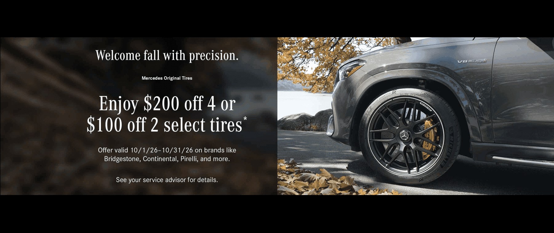Offer customers up to $200 off an eligible tire purchase.