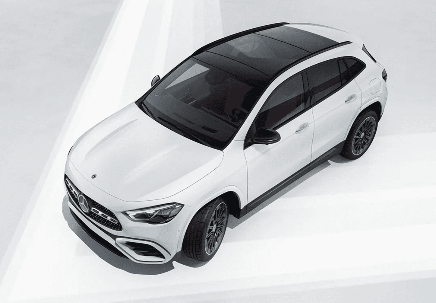 Overhead view of a Mercedes-Benz GLAALT