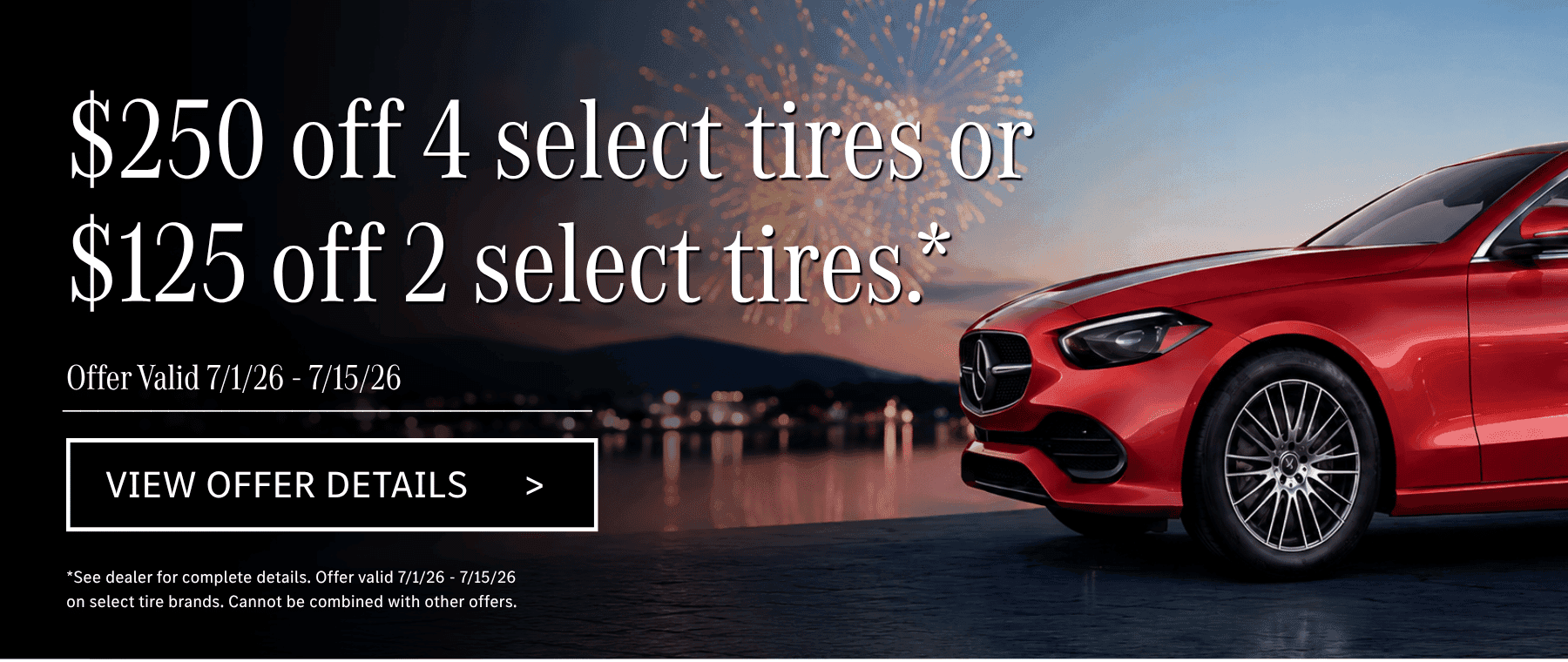 July 2026 Tire Promotion Desktop