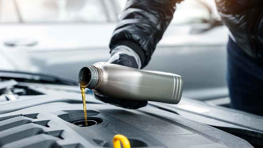 Mercedes-Benz sedan receiving a professional oil change at Mercedes-Benz of Florence service center