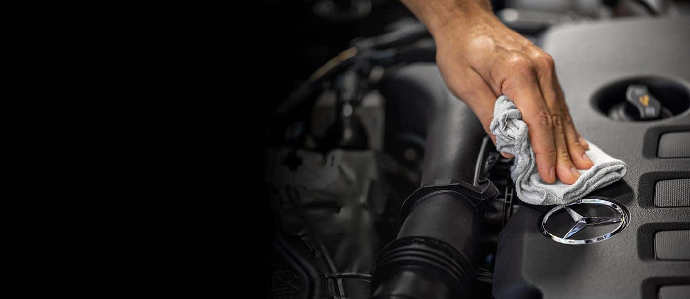 Mercedes Engine being Cleaned