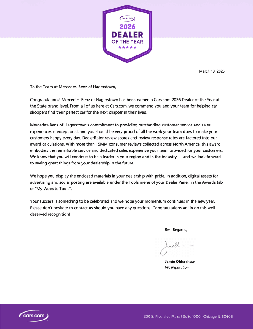 Cars.com Dealer of the Year 2026
