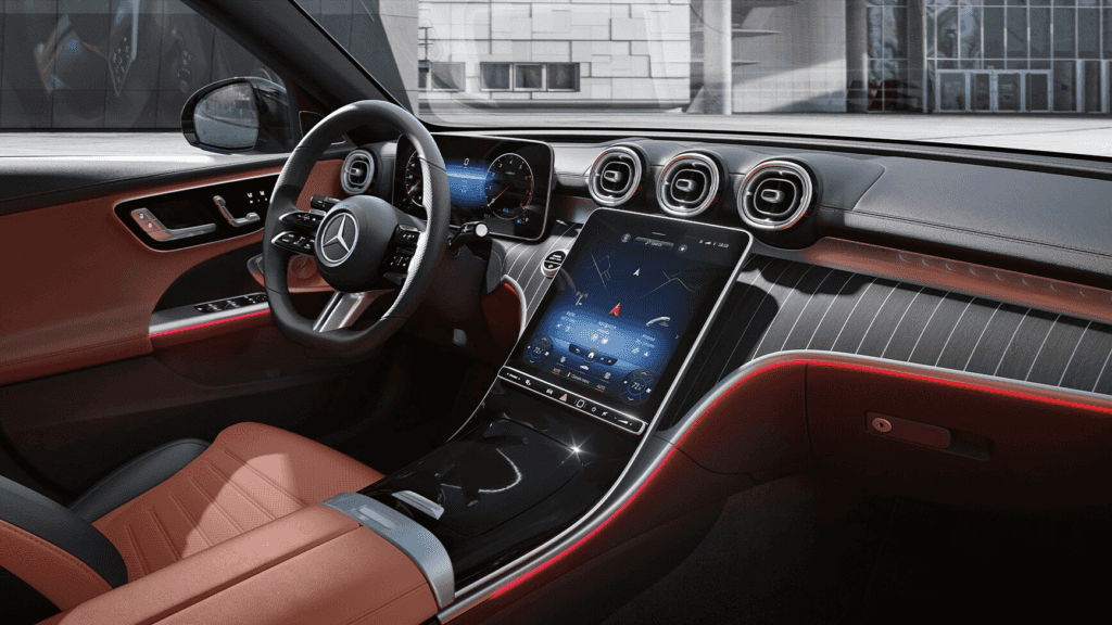 Interior shot of Mercedes-Benz C Class Sedan