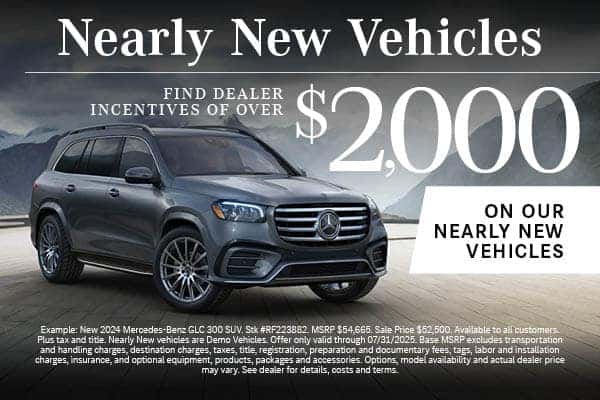 Find Dealer Incentives of over $2,000 on Our Nearly New Vehicles!